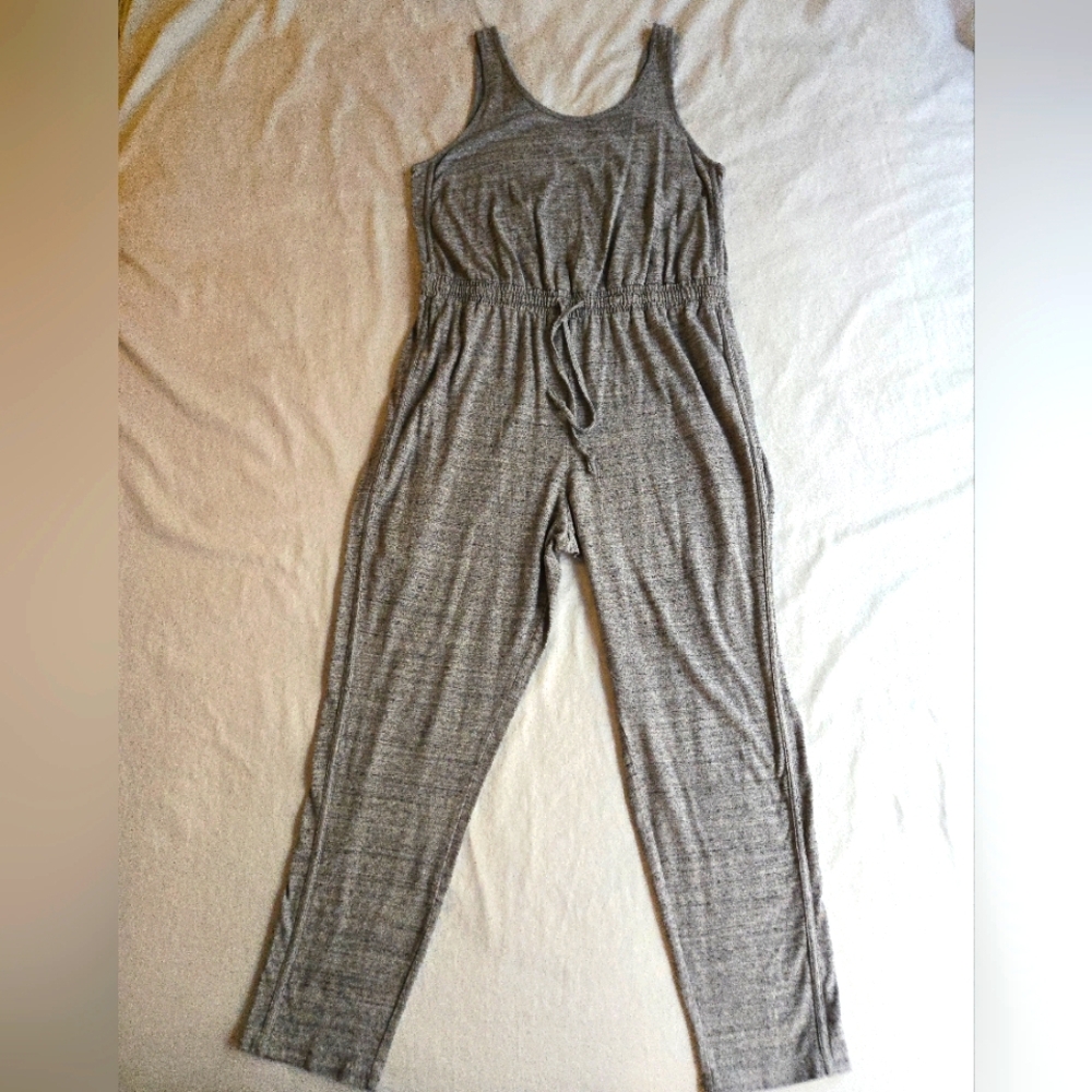 Universal Thread Grey Heather Sleeveless Jumpsuit XXL Drawstring Waist